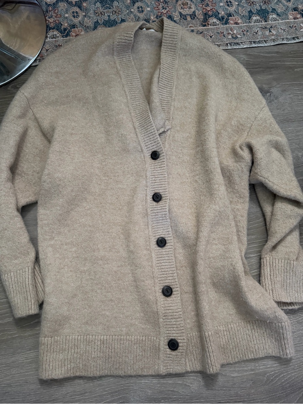 ASTR the label V-Neck Button Cardigan Sweater